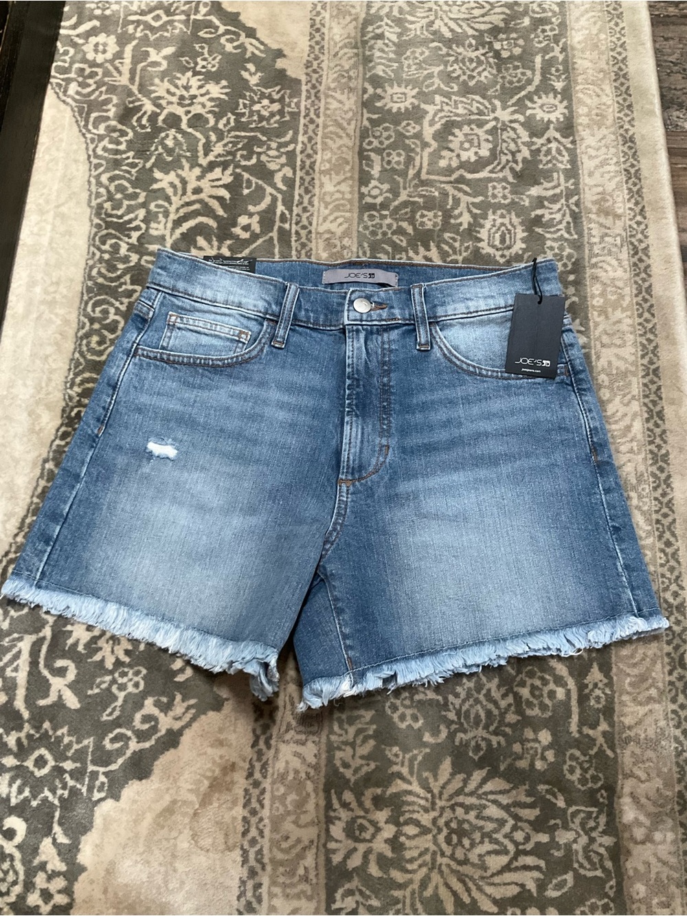 Joe's Jeans Light Blue Frayed Hem Denim Shorts 25